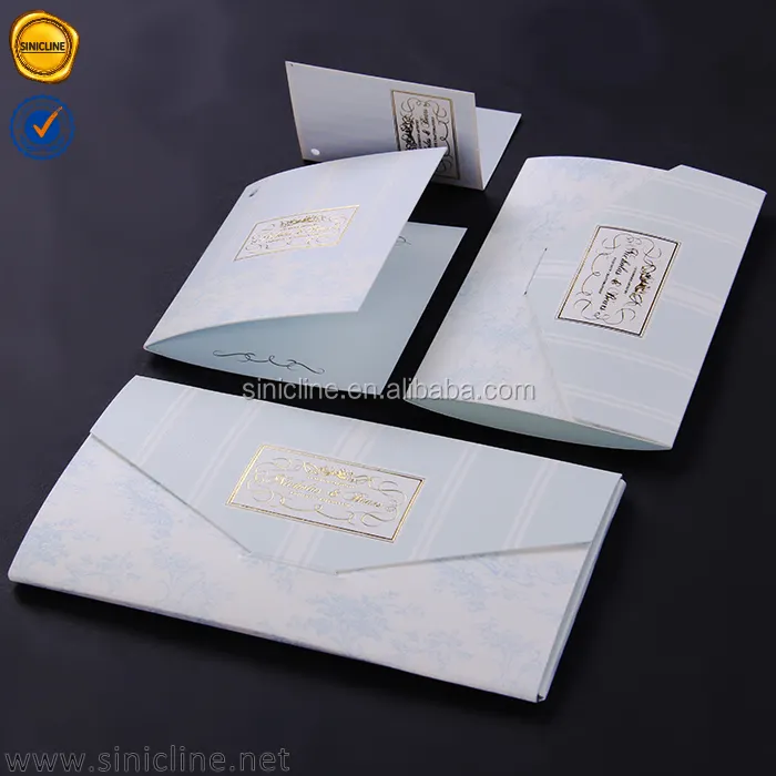 Sinicline luxurious custom foil stamping premium gift card envelope