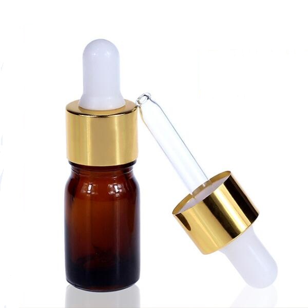Din18 5ml amber glass bottle container packaging