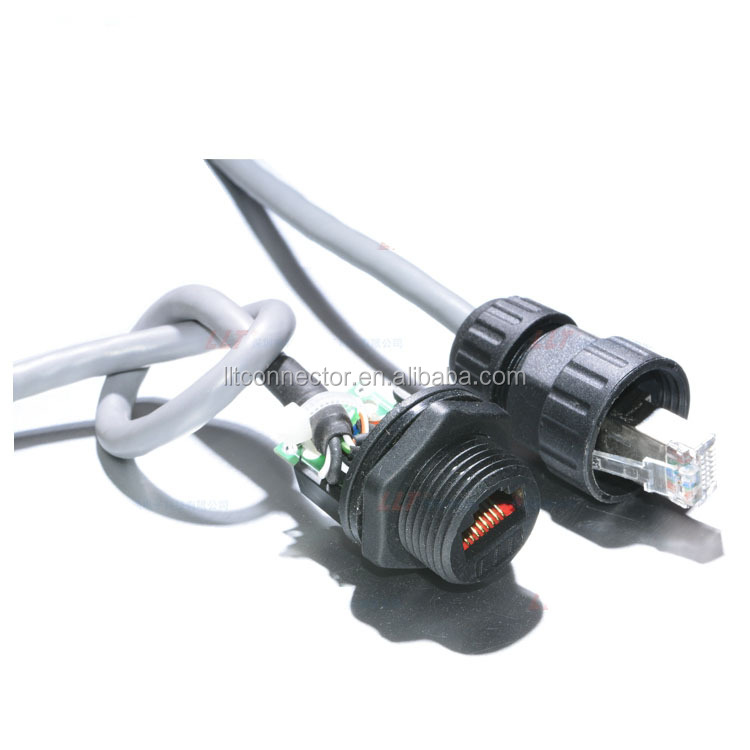 Подводное и наружное применение соединитель ethernet rj45 водонепроницаемый ip67 8P 8C