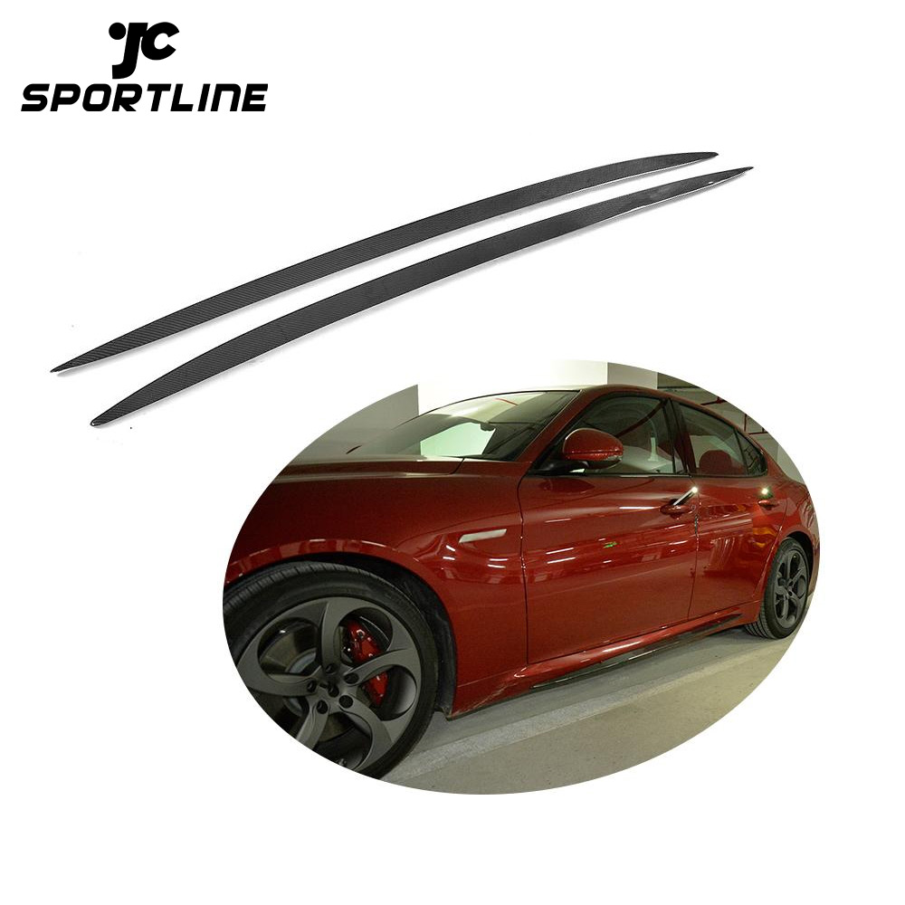 Боковые юбки из углеродного волокна для Alfa Romeo Giulia quadfot4 Style 2017