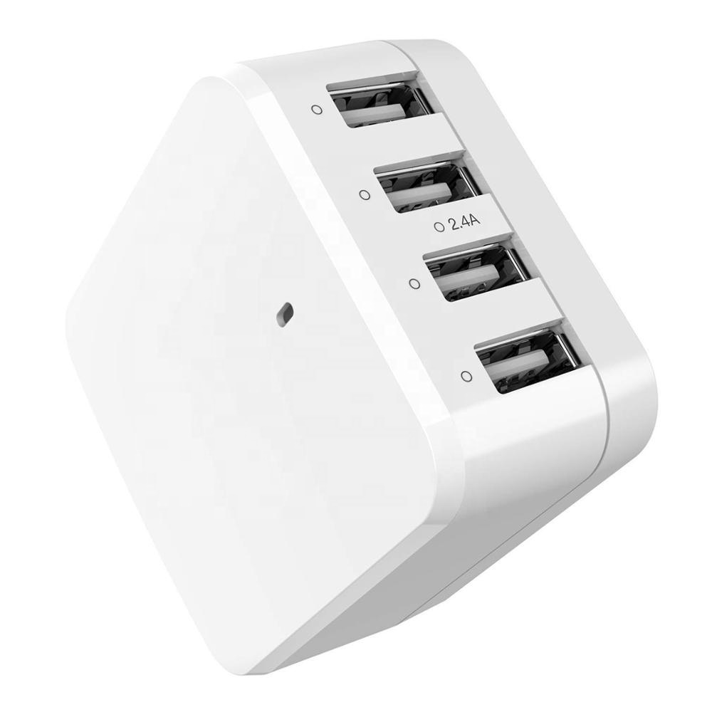 Модернизированная 48W/9.6A 4-портовый быстрое зарядное устройство USB адаптер