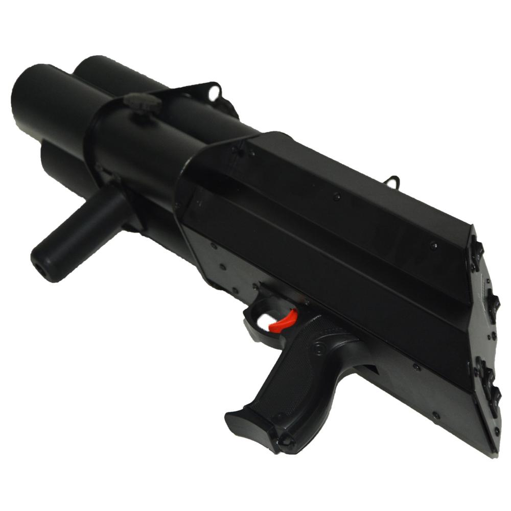 battery powered electric confetti gun with 3 barrels