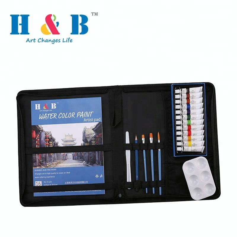 22pcs professional artist watercolor paint brush set