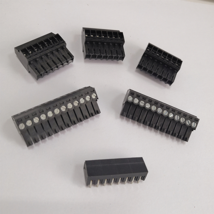 2.54mm,3.5mm,3.81mm,5.0mm,5.08mm pitch terminal block Wire to wire pluggable type with flange ears male and female brass cage
