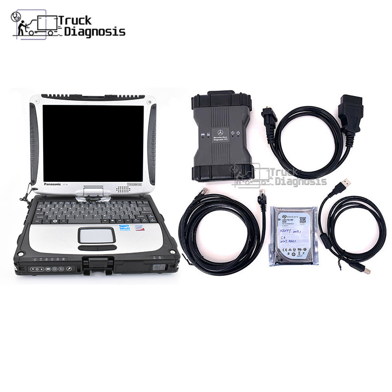 CF19 ноутбук + MB STAR C6 мультиплексор для Benz mb SD Подключение C6 xentry das wis epc VXDIAG c6 для benz грузовик диагностический сканер