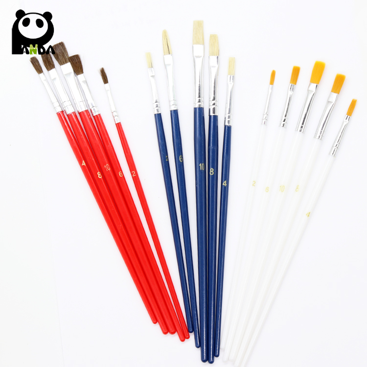 15pcs plastic handle artist brush sets school brush for US market