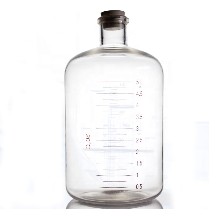 Labs 5000ml Glass Serum Bottle with Graduation