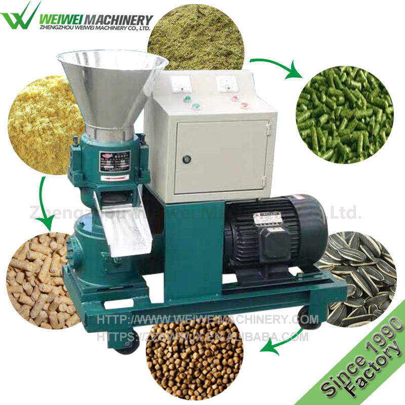 9KLP-200 Driven off by shaft capacity 150-300kg/h 7.5-11kw cattle poultry feed pellet making feeder mill machine