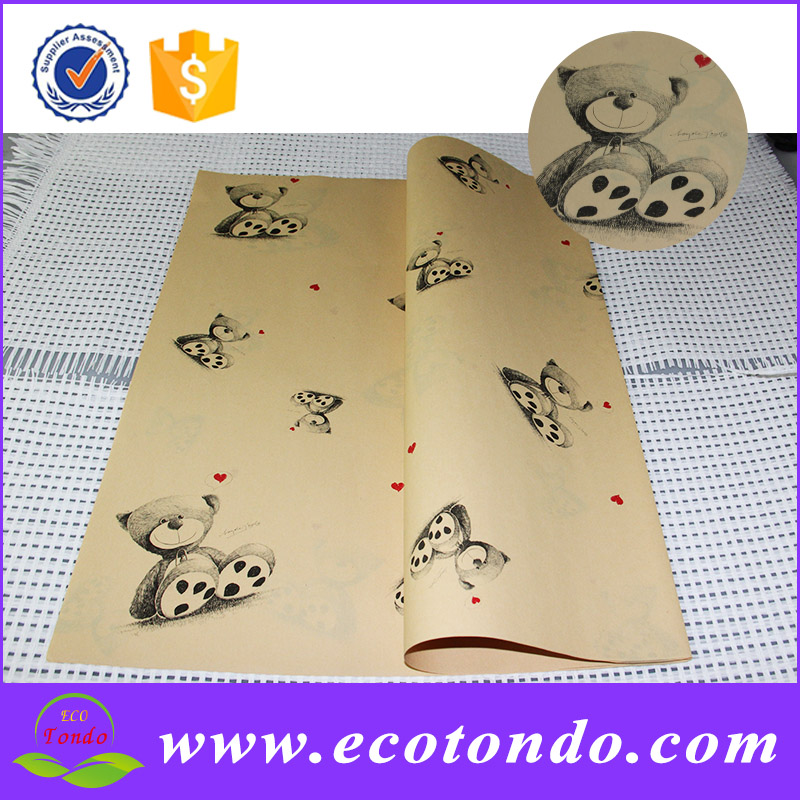70GSM крафт-бумаги для Chirstmas и с новым годом подарочная упаковка