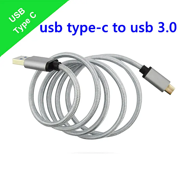 1 М Серый Плетеный USB3.1 Типа С Для USB 3.0 Мужской Кабель для Macbook Для LG Neus 5 Для Пусть V Le для iaomi 4c