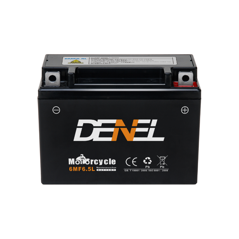 6MF6.5L 12v 6.5ah DENEL, высокопроизводительный, не требующий технического обслуживания Аккумулятор для мотоцикла