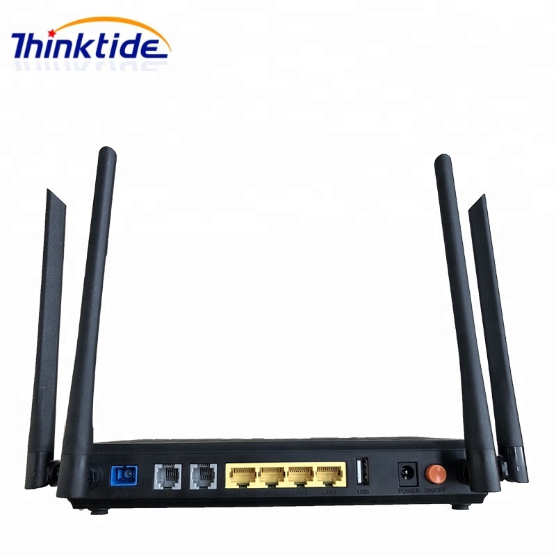 GPON 4GE + 2 канала + Wifi ONT ONU беспроводной 2,4/5G ONU оптический сетевой блок двухдиапазонный беспроводной волоконно-оптический маршрутизатор
