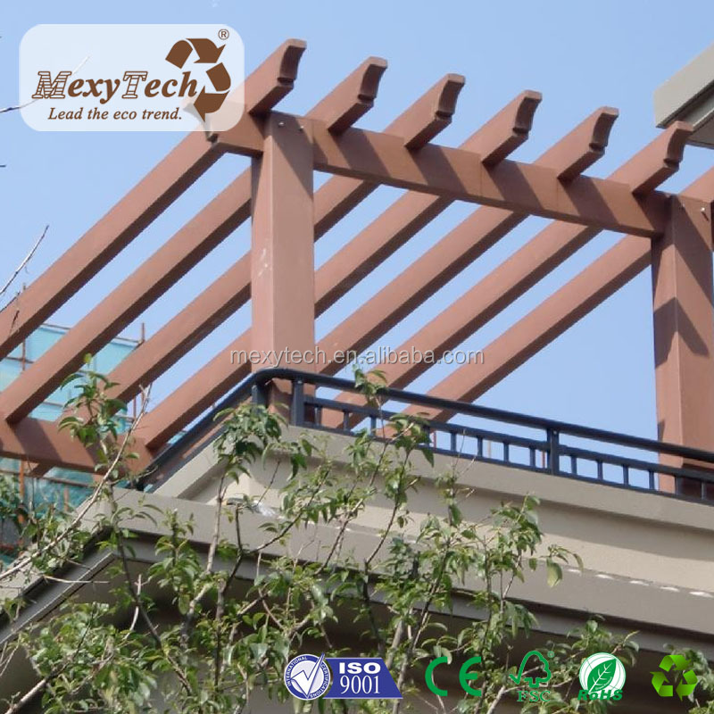 Waterproof WPC Pergola Wood Like Pergola Building for Balcony