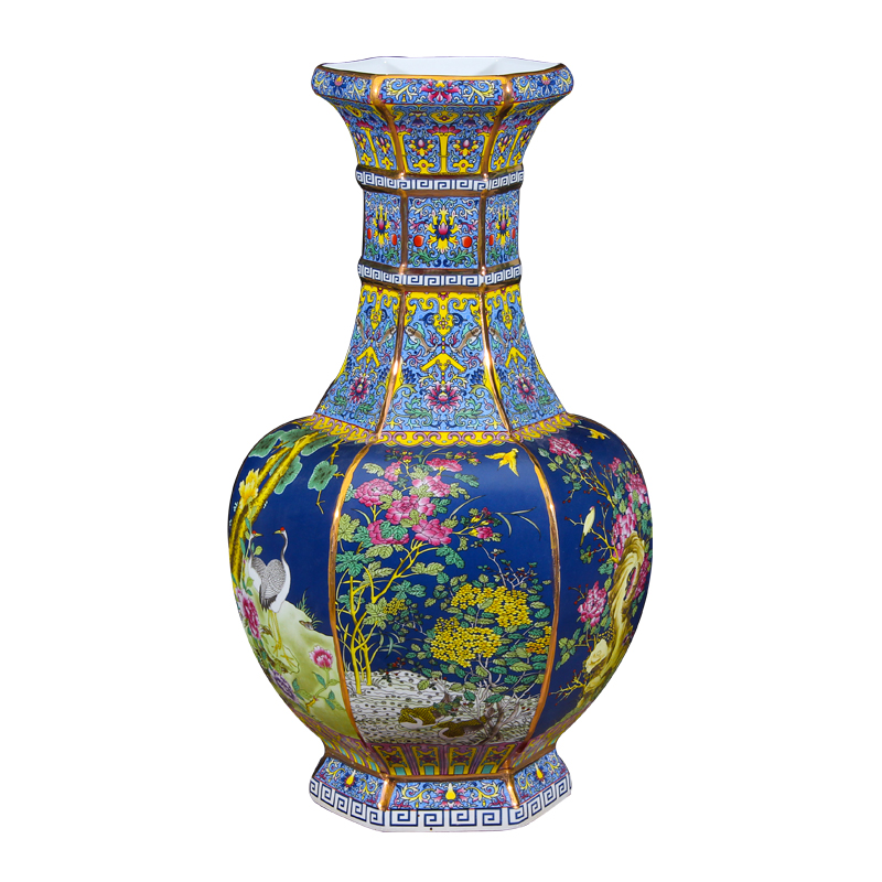 Античный Фарфор Jingdezhen Роскошная керамическая ваза для цветов оптом