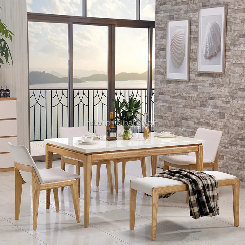 dining room furniture wood dining table and chair set 6 chairs sets EC003