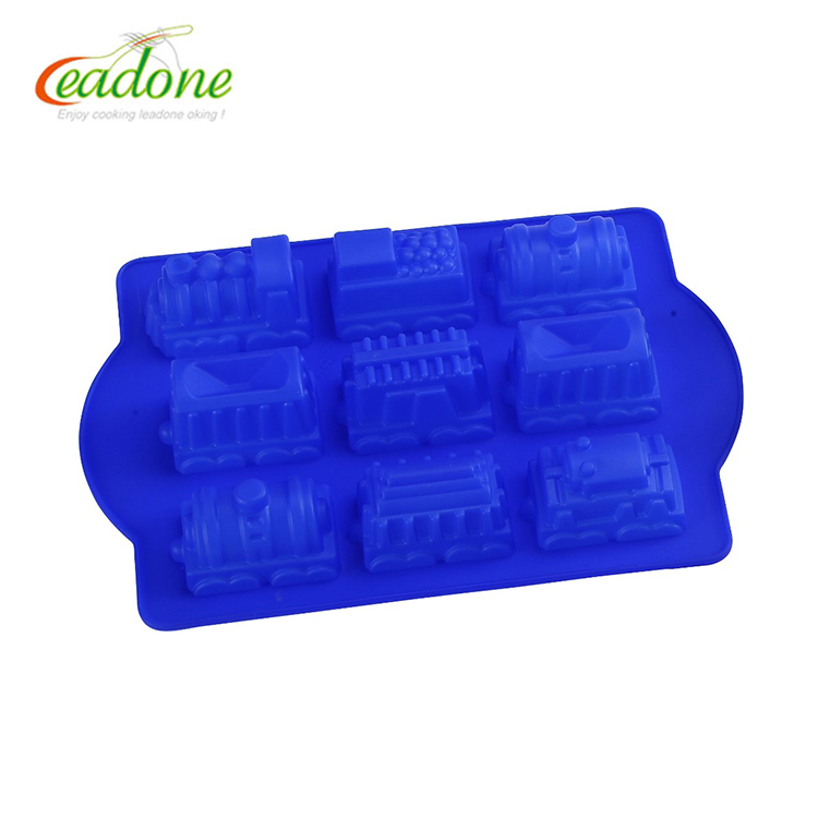 lovely train shape reusable silicone cake mold ,silicone baking cake mould manufacture