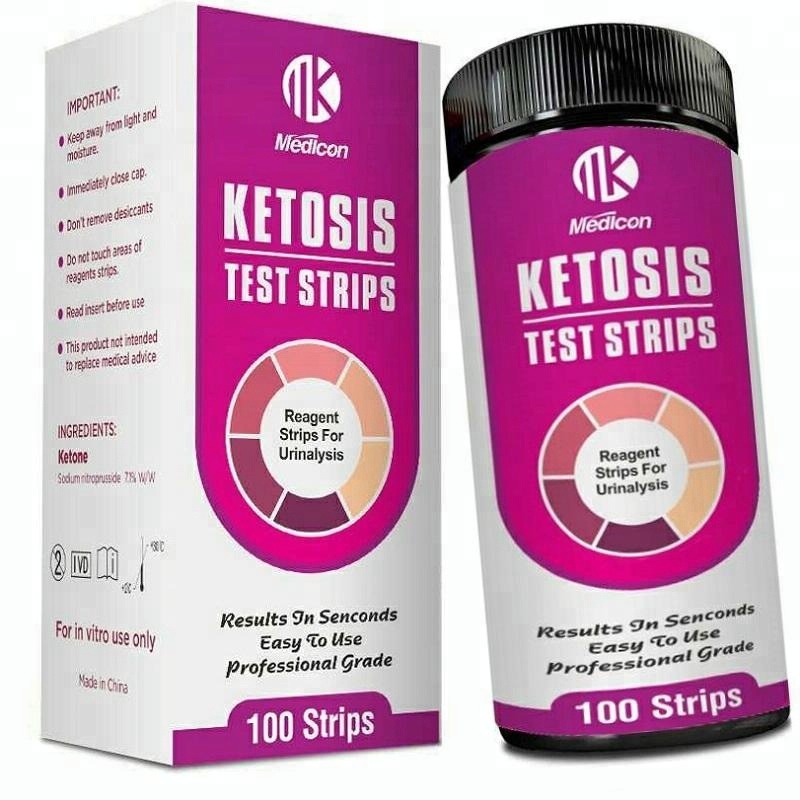 Тестовые полоски Keto sticks для диабетиков и кетогенных диетических кетонов с низким содержанием углерода