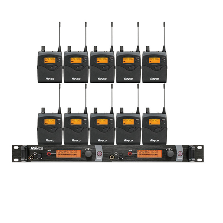 Профессиональный UHF IEM беспроводной In_Ear монитор 2 канальный вертолет с 10 Bodypacks ушной телефон в ухо монитор системы для выступления на сцене
