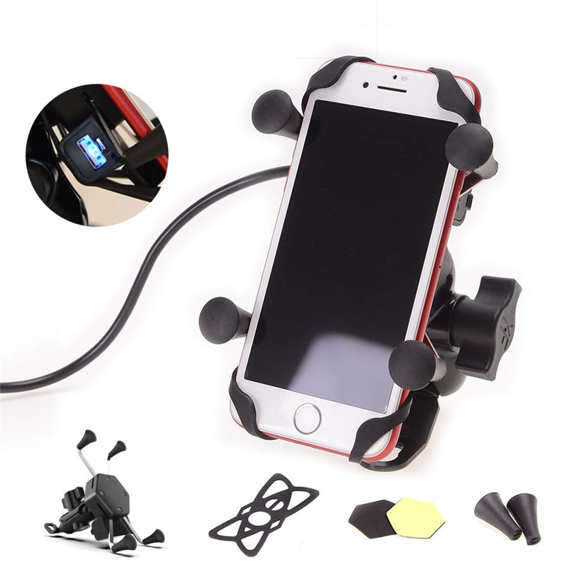 Waterproof bike mobile holder and charger for 9v to 24v motorcycle