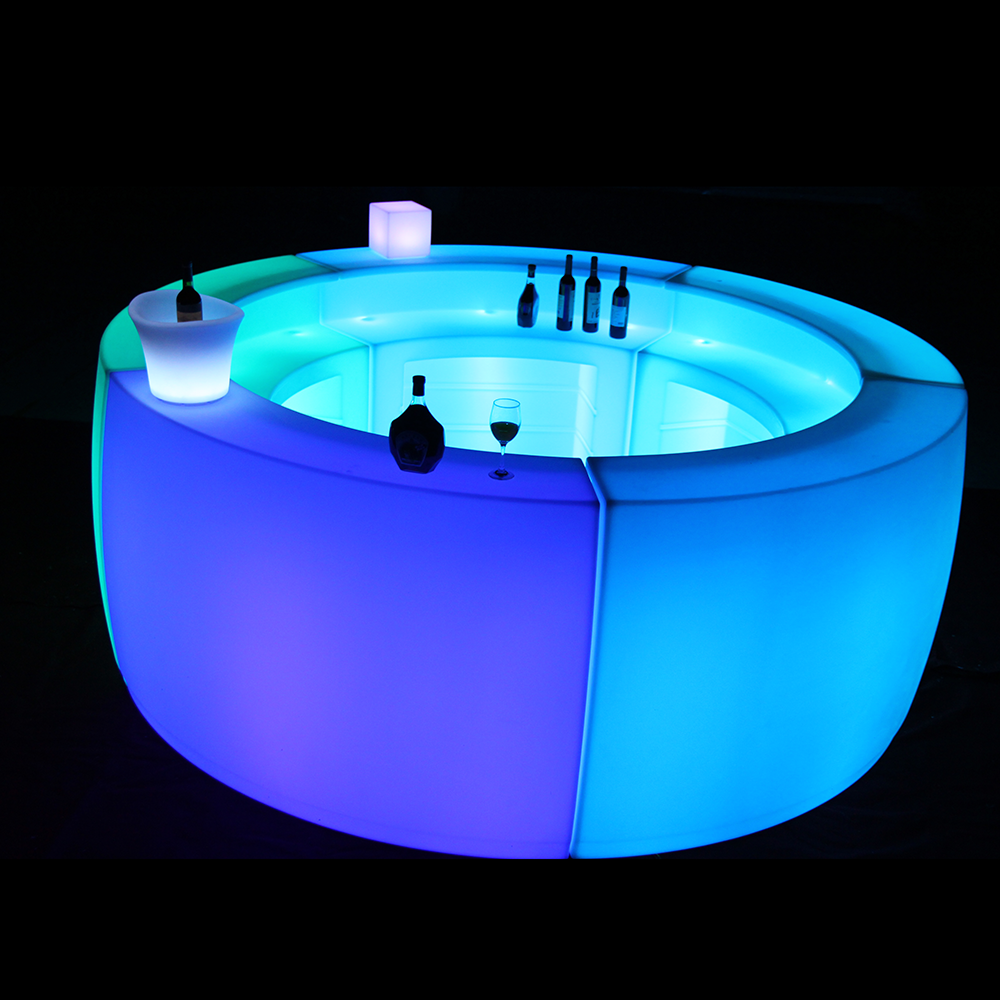 Беспроводной портативный rgb LED освещение Мобильный стойка для винного бара открытый пластиковая посуда для коктейля бар мебель набор для ночной клуб вечерние
