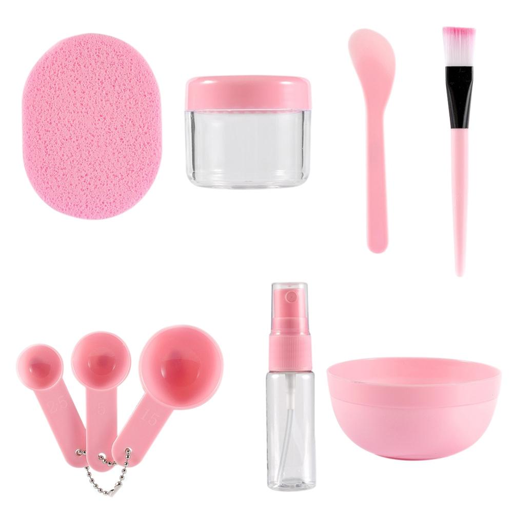 9 Pcs Mask Bowl Stick Brush Spoon Spray Bottle Cleaning Mat DIY Facial Mask Mixing Bowl Face Care Set Facial Beauty Tools