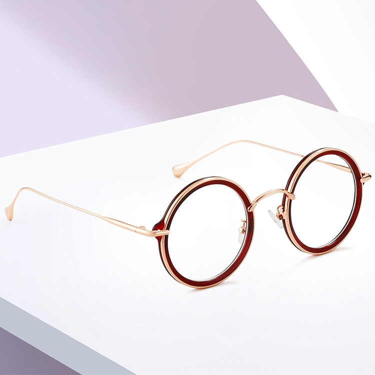 Wen zhou Round classic spectacle pc black plastic eyeglass optical frames