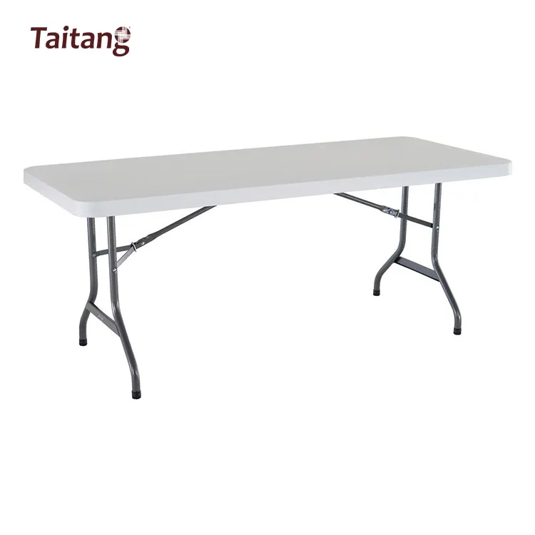 Popular plastic folding rectangle bench 8-foot folding table for outdoor dining using