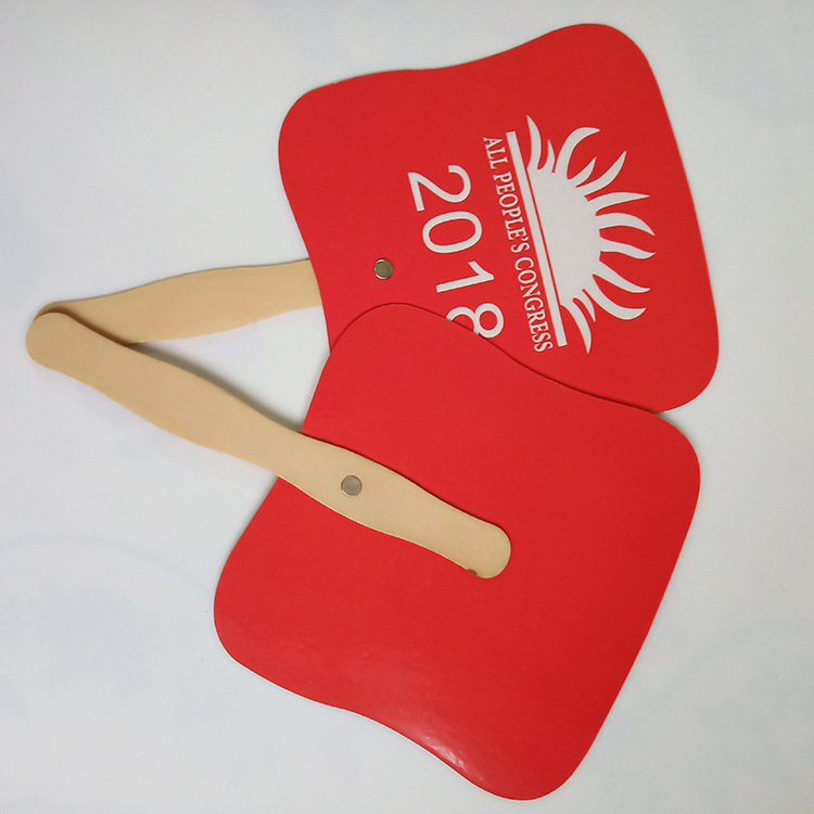 Promotional cheap Custom Paper Single Side Bamboo Hand Fan