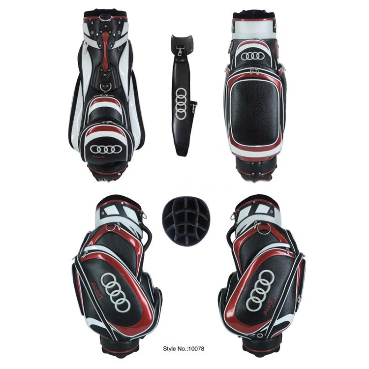 Export custom color practical delux pu golf cart bag