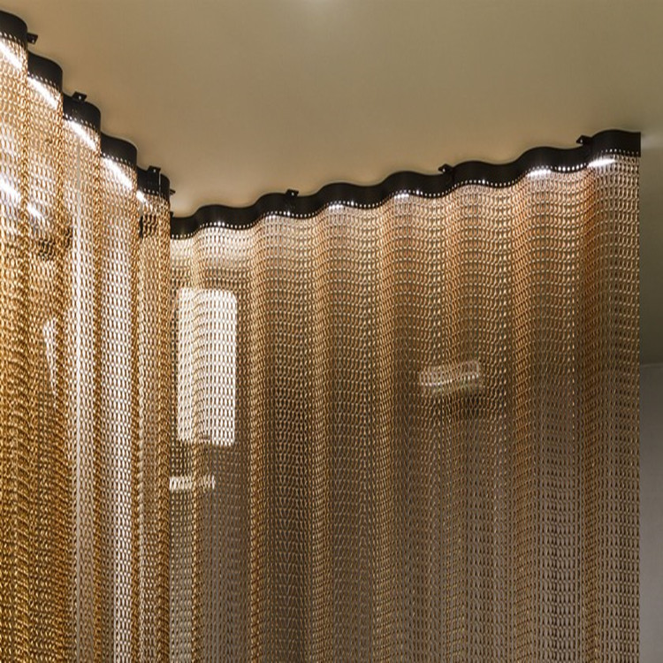 aluminum chain link screen curtain security curtain