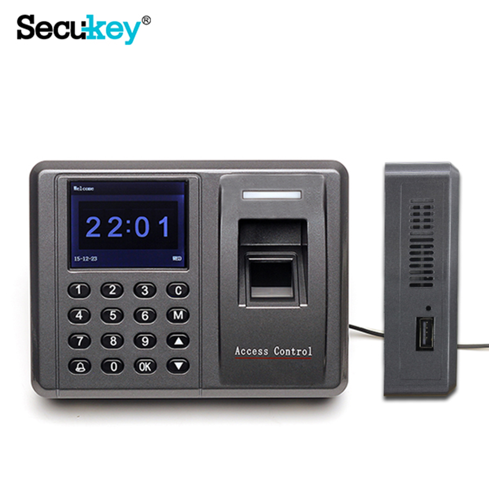 Secukey F5 TFT-экран Биометрические часы со сканером отпечатков пальцев и время посещаемости RFID