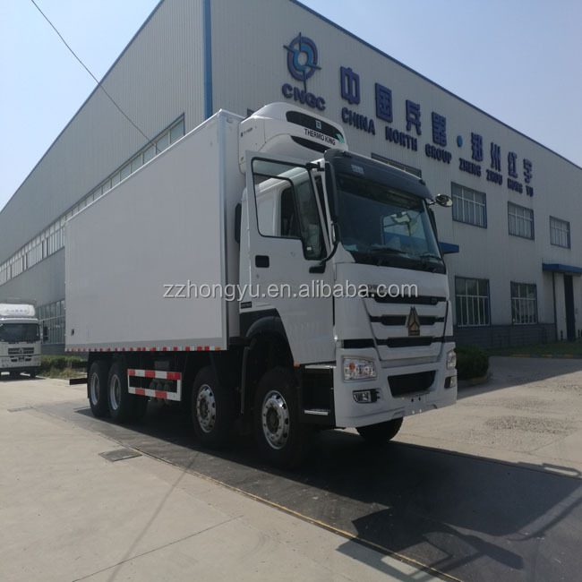 Дешевле 15-20 тонн HOWO Sino 8x4 рефрижератор пищевой транспорт грузовики