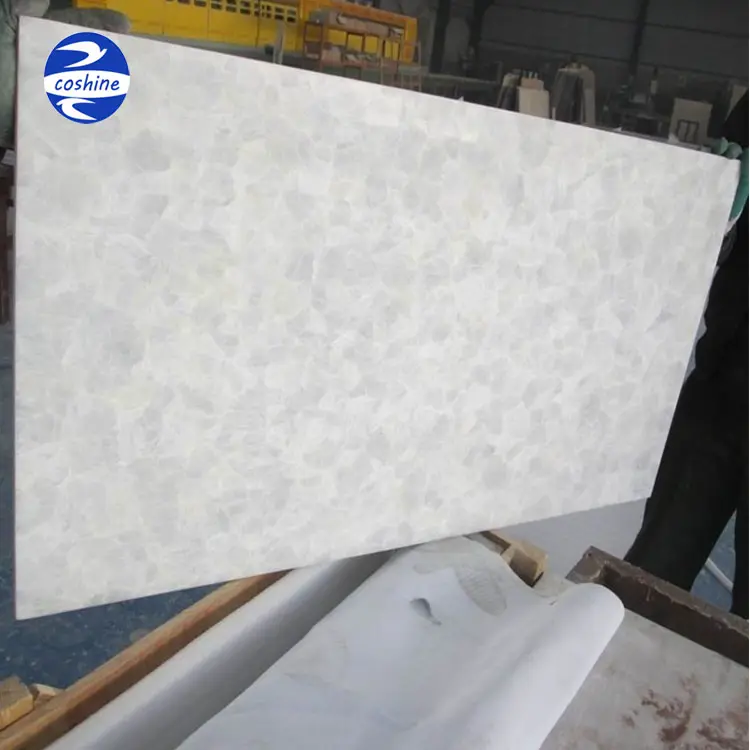 Полудрагоценные мраморные плитки из белого оникса для украшения интерьера, каменные плиты из агата для стола