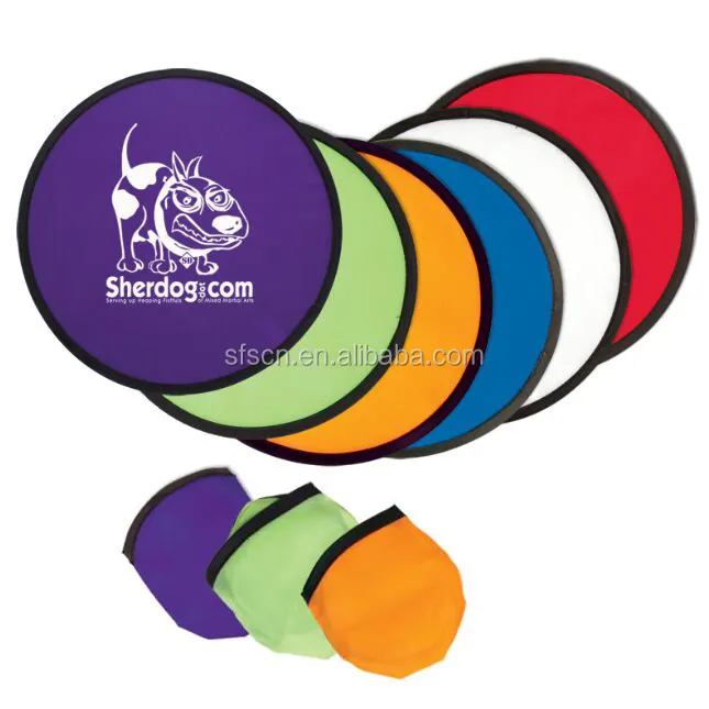 Custom printed folding flying disc foldable cloth flying disc