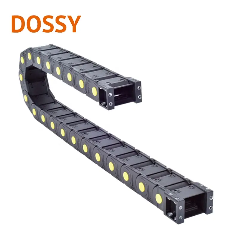 20 Closed type with yellow dot Plastic cable chain Drag chain PA66 wire carrier for CNC machine