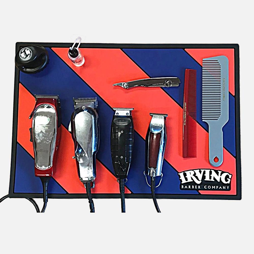 barber Accessories non-slip 100% PVC custom rubber barber shop equip Beauty Salon Hairdressing mat