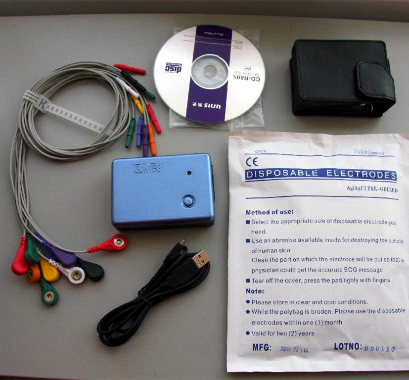 12 проводов 12-канальный ECG Холтер системы