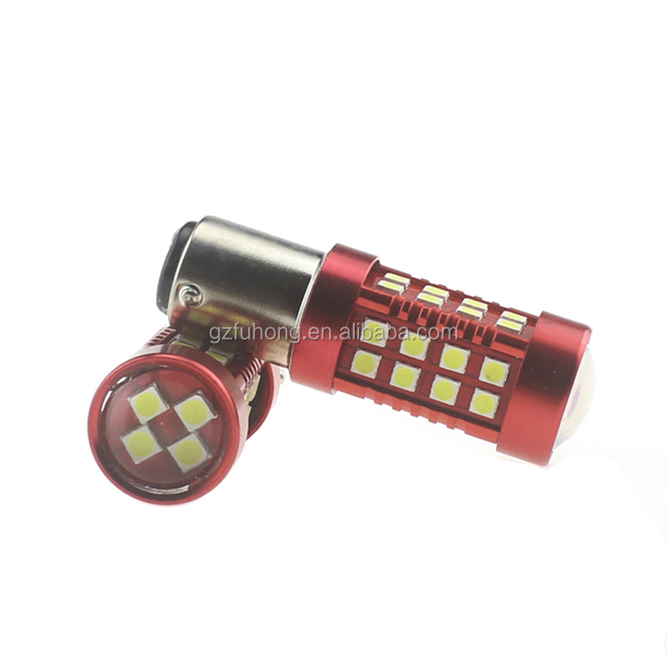 Хорошее качество 1157 BAY15D 1156 BA15S Светодиодная лампа 3030 36 SMD объектив Автомобильный задний свет сигнал поворота