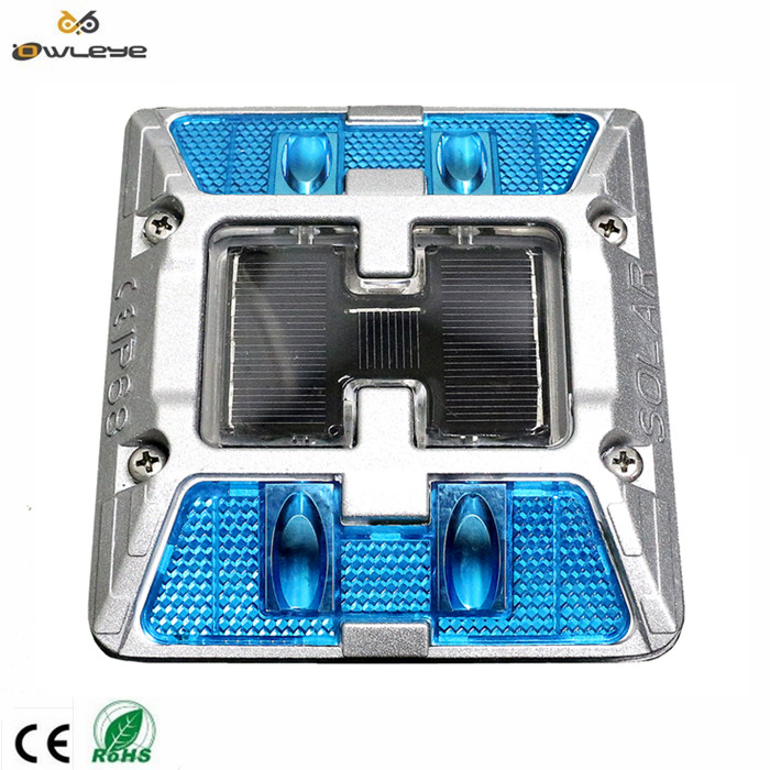 Highway Driveway Solar Road Stud Aluminium Plate Solar Reflective Road Stud