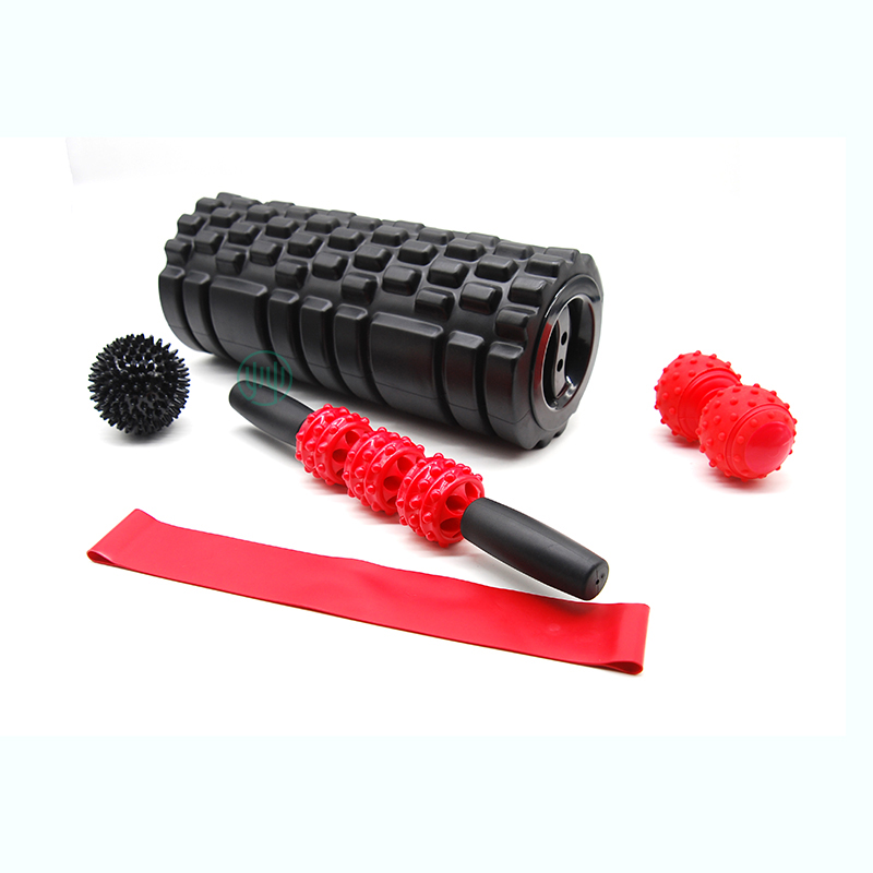 Home Gym Equipment Black EVA Yoga Massage Foam Roller Set