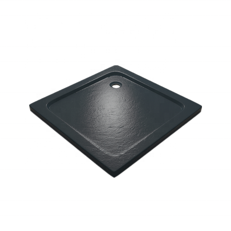 Custom black artificial stone acrylic shower base