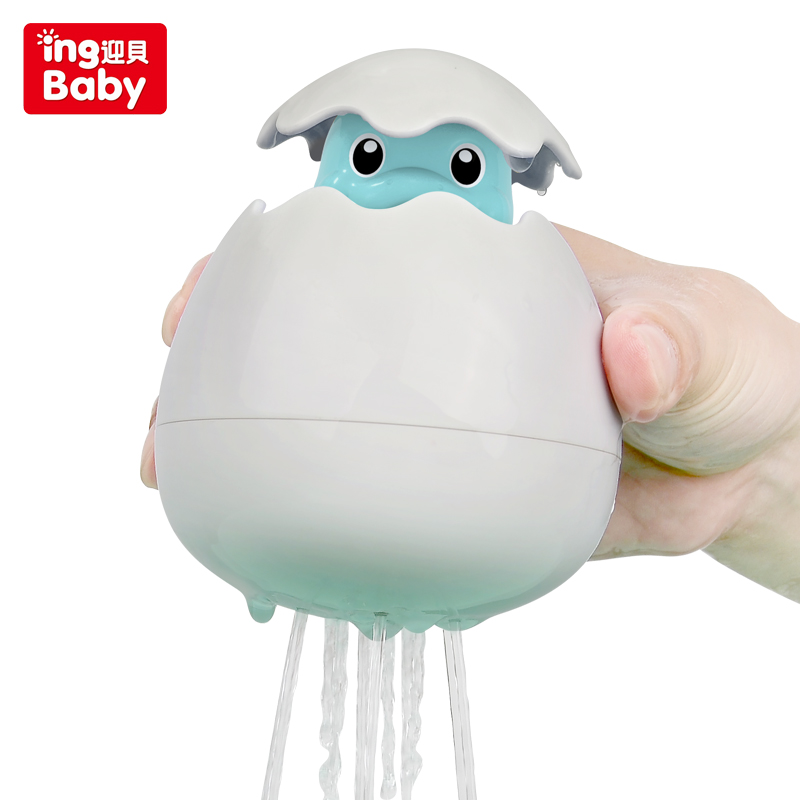 Ingbaby новое яйцо с распылителем воды красный синий динозавр душ игра детская игрушка для ванной обучающая игрушка для детей