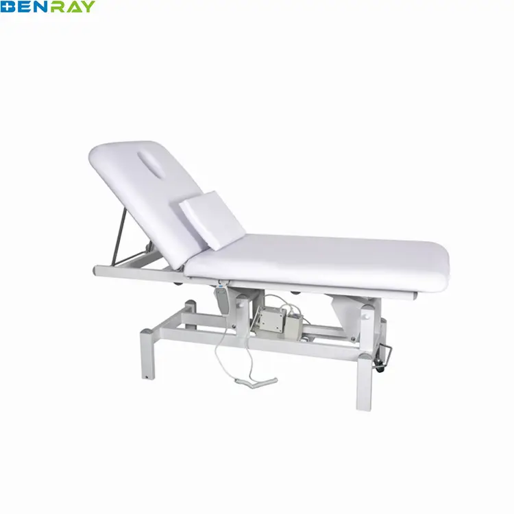 Electric Massage Table BR-MB16V Guangzhou Electric Linak Motor 2 Section Leather Cushion Beauty Salon Tattoo Facial Bed Massage Bed Table