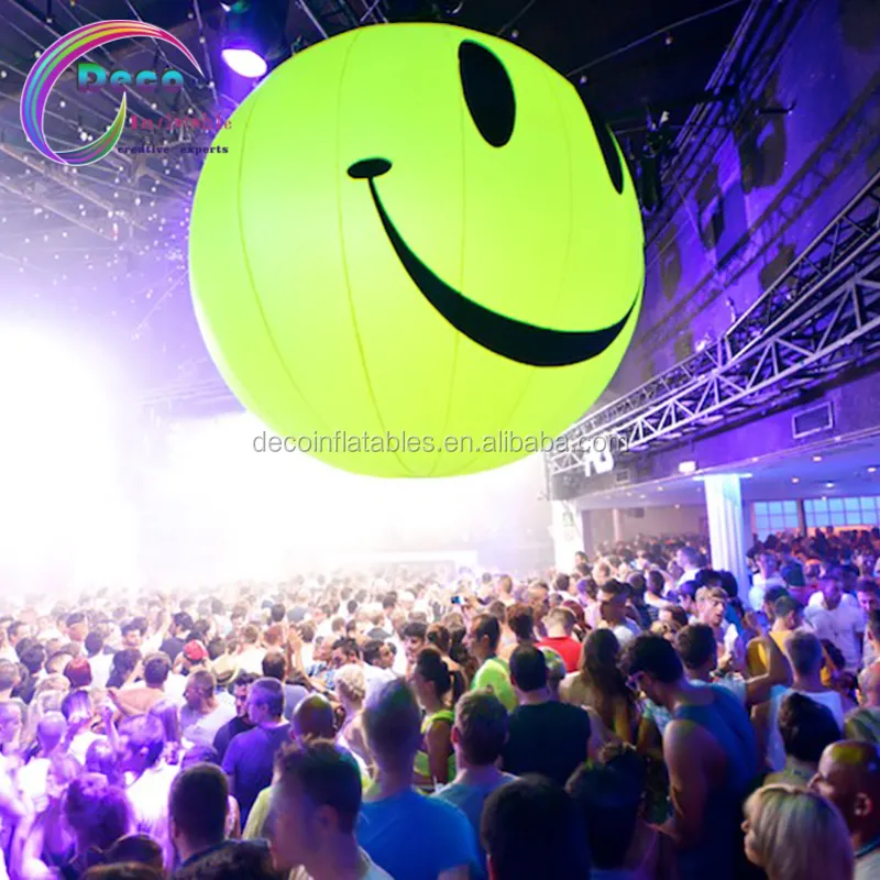 Colorful custom inflatable smiley ball Party Decoration