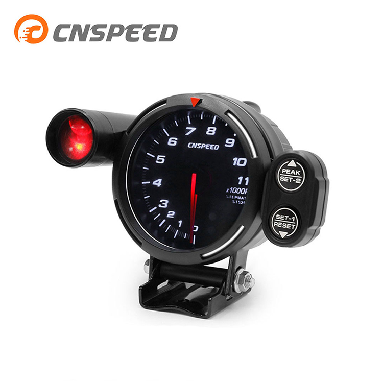 Высокоскоростной шаговый двигатель CNSPEED 3,75 дюйма, 0-11000 об/мин, измеритель, 80 мм тахометр с предупреждением о Пике