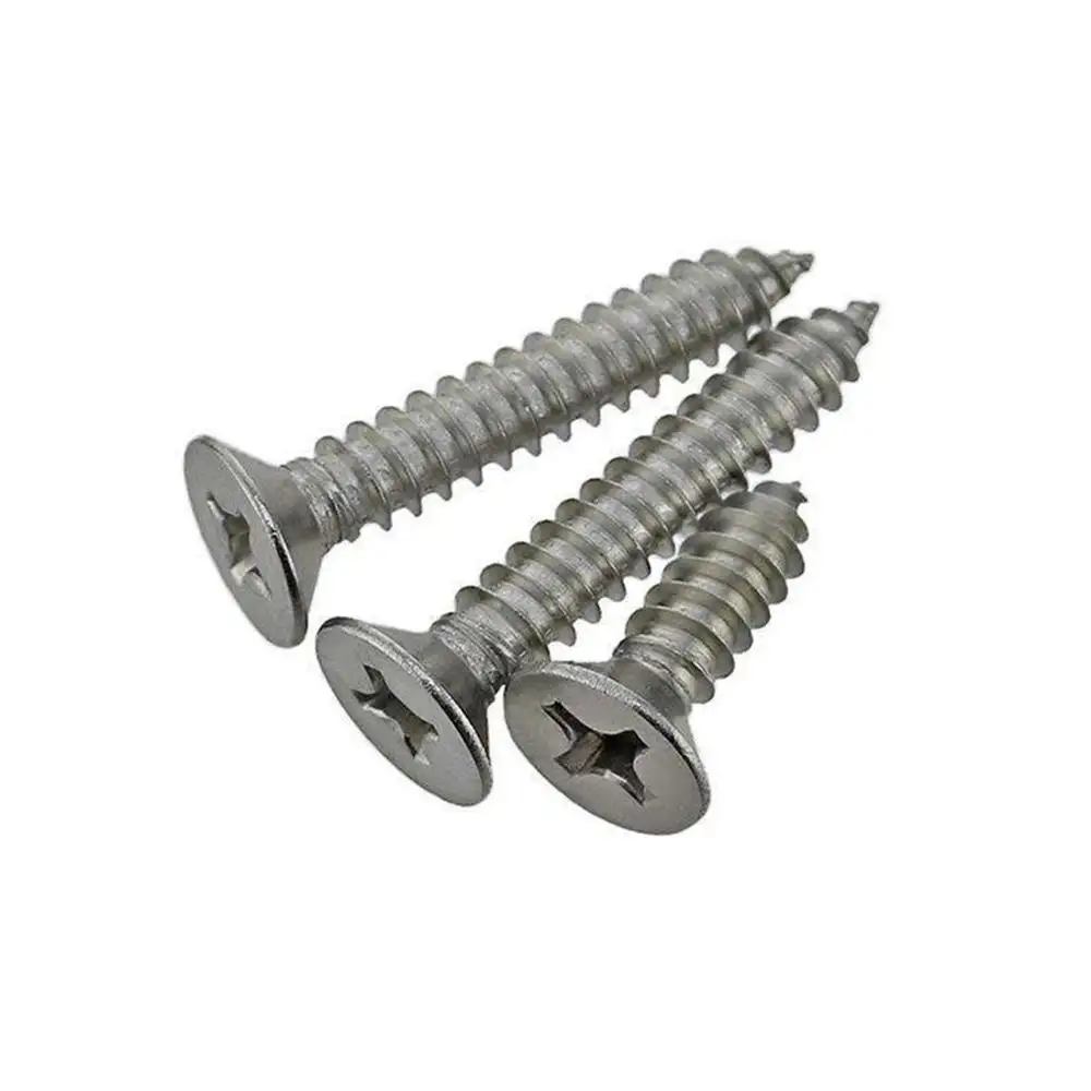 Wholesale supplier flat head stainless steel self tapping SS screw for factory repair