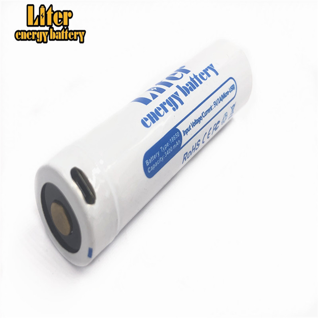 first USB 18650 3.7v 3400mAh rechargeable lithium battery continuance rechargeable usb batteries