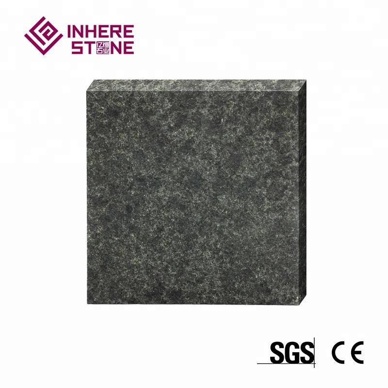 Black Basalt Stone Flamed flooring Tile 300x300