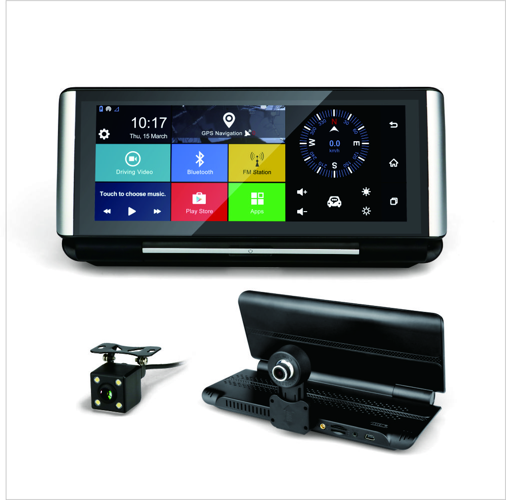 SUNWAYI 4 г/3G связь Android автомобиль черный ящик GPS навигации двойной камера Wi Fi FULL HD 1080 P регистраторы