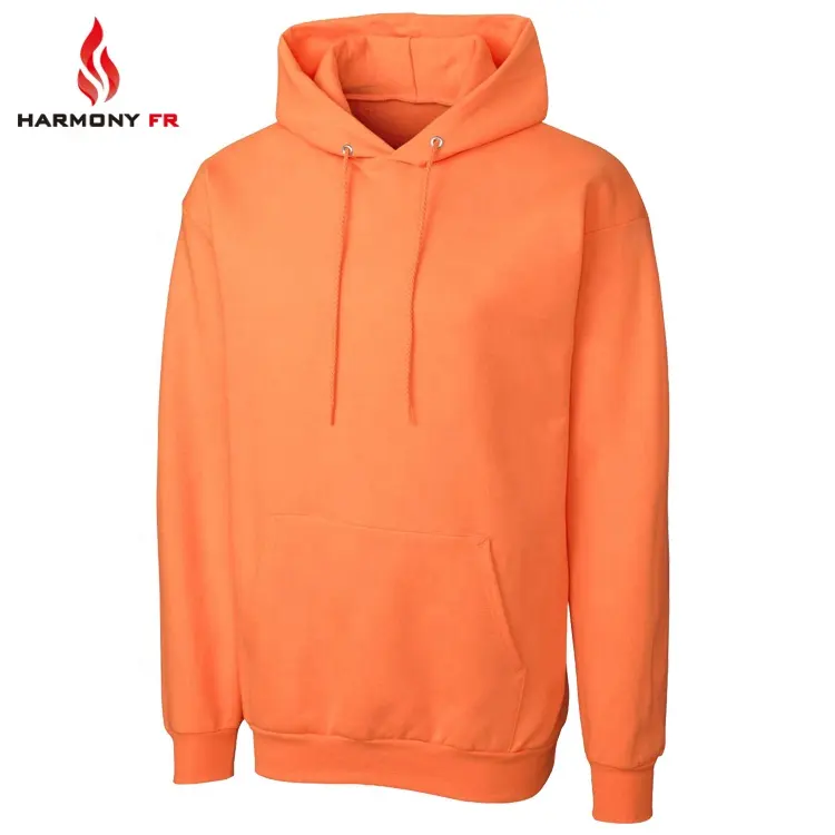350gsm Cotton Fleece Pullover Hoodie Antistatic Fire Resistant Clothes